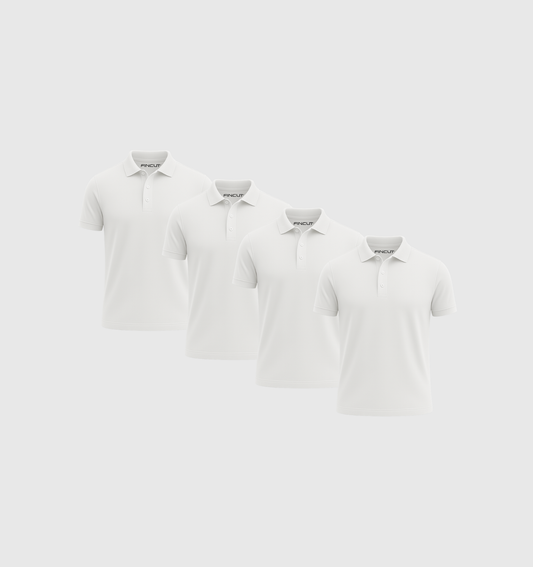 Pack de 4 Polos - Blanc