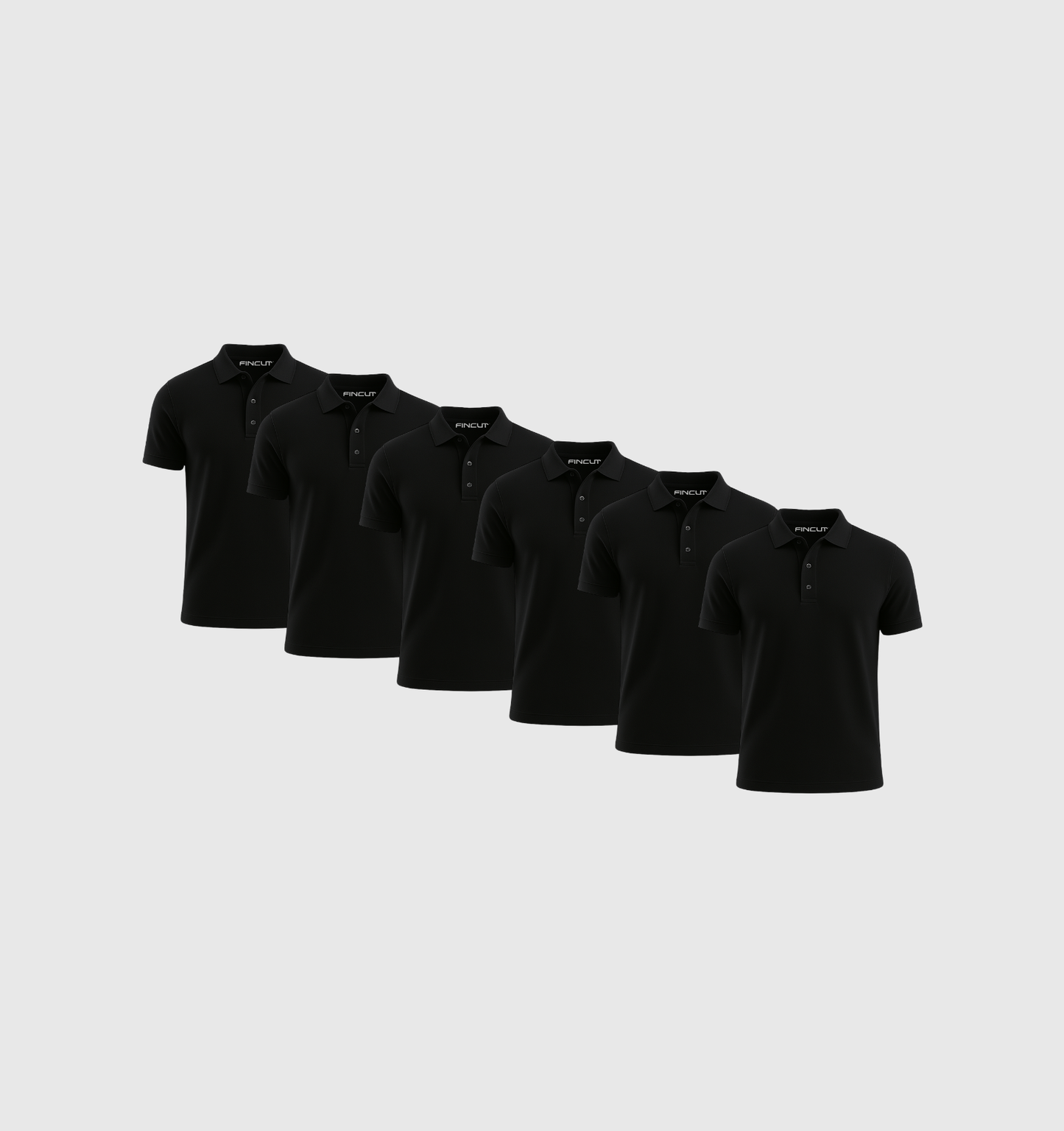 Pack de 6 Polos - Noir