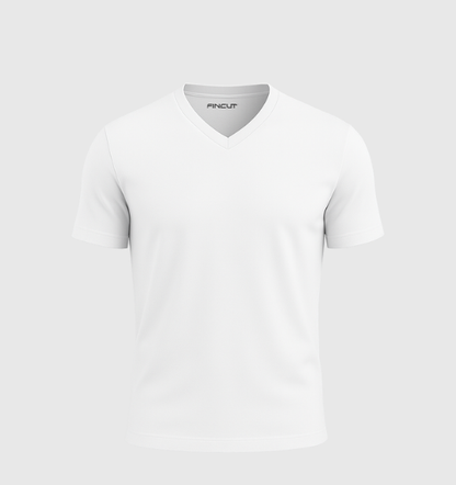 Le Tee-shirt Col V - Bleu turquoise