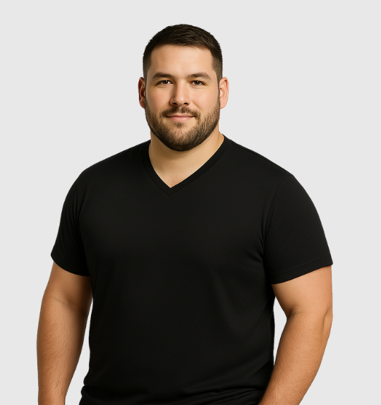 Le Tee-shirt Col V - Noir