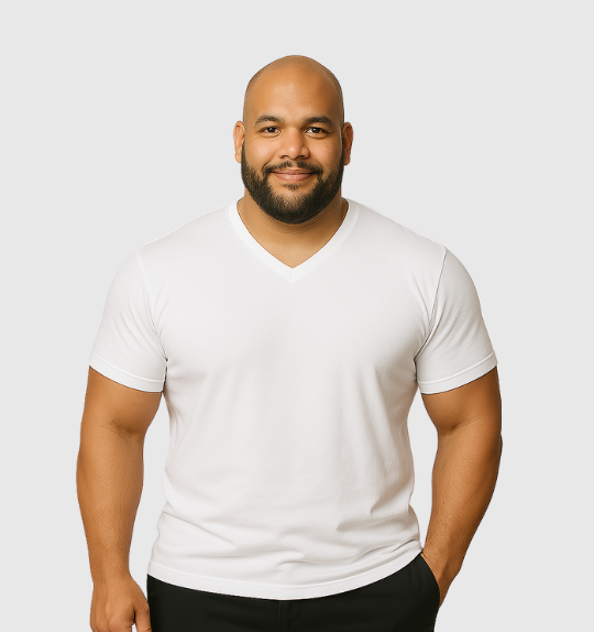 Le Tee-shirt Col V - Blanc