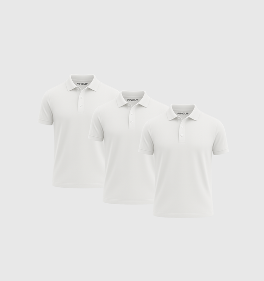 Pack de 3 Polos - Blanc