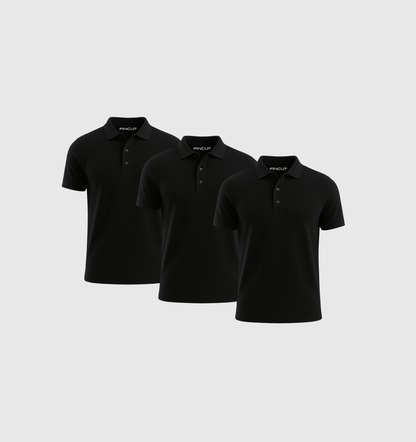 Pack de 3 Polos - Noir